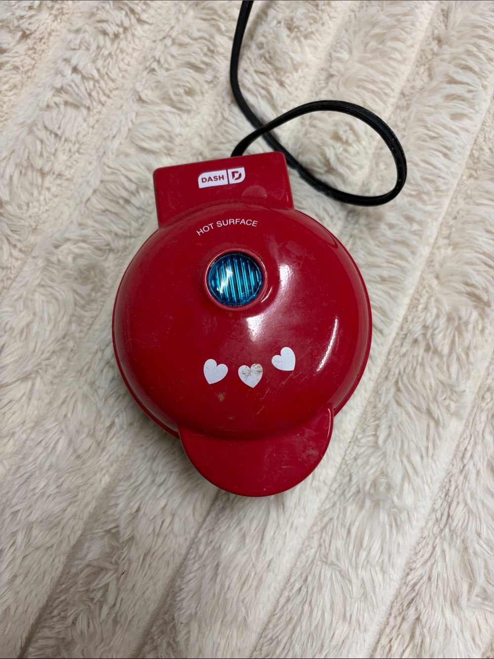 DAsh Mini Red Portable Waffle Maker - Compact Breakfast Maker